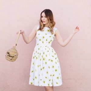 Kate Spade Daisy Print Dress White 8